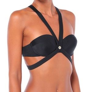 Versace Black Strappy Top